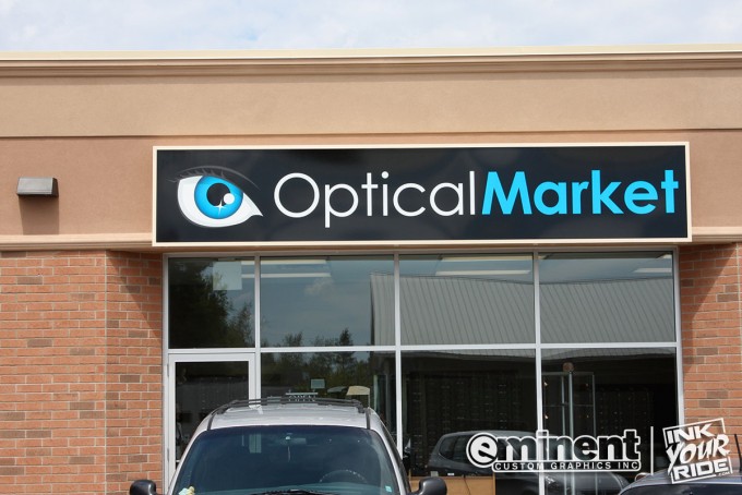 Backlit Sign - Optical Market