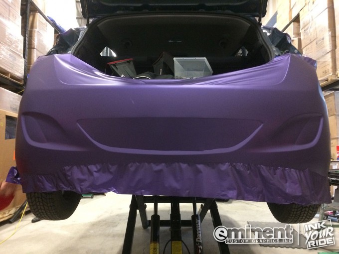 Matte Metallic Purple Vehicle Bumper Wrap