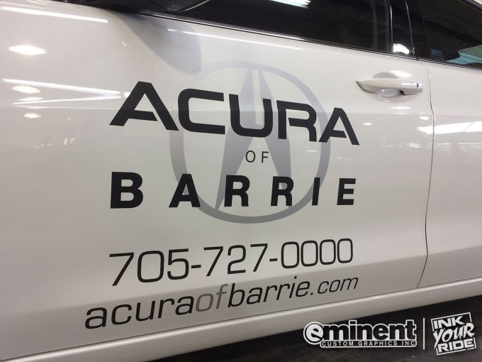 Acura Car Lettering Decal - Barrie