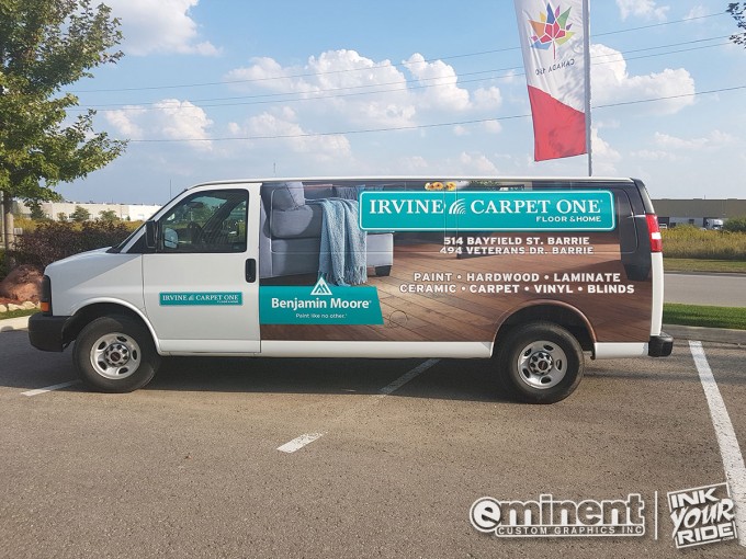Irvine Carpet One Vehicle Wrap Side View - Barrie