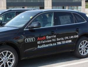 Audi Barrie Vehicle Lettering Graphics