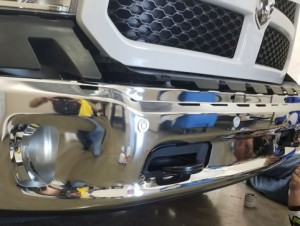 Removal of Chrome Bumper Before - Barrie