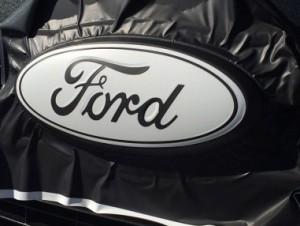 Ford Emblem Decal White & Black