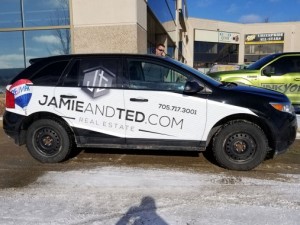 Jamie & Ted Real Estate Vehicle Wrap Side View